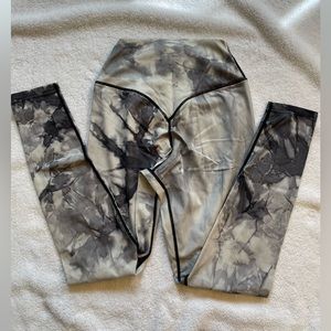 Balance Athletica Black and White Tie Dye Leggings